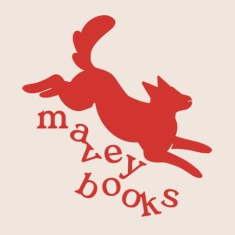 The Mavey Books logo, a red silhouette of a running dog