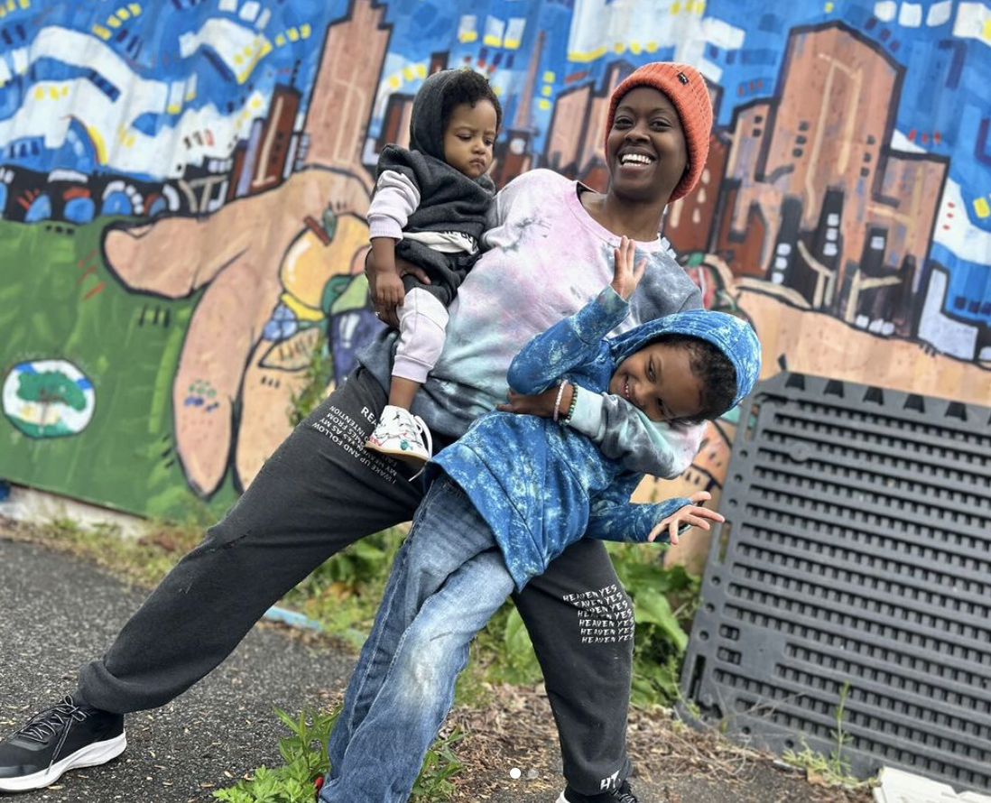 Kaila Sykes and her two children, Truth and Wisdom.